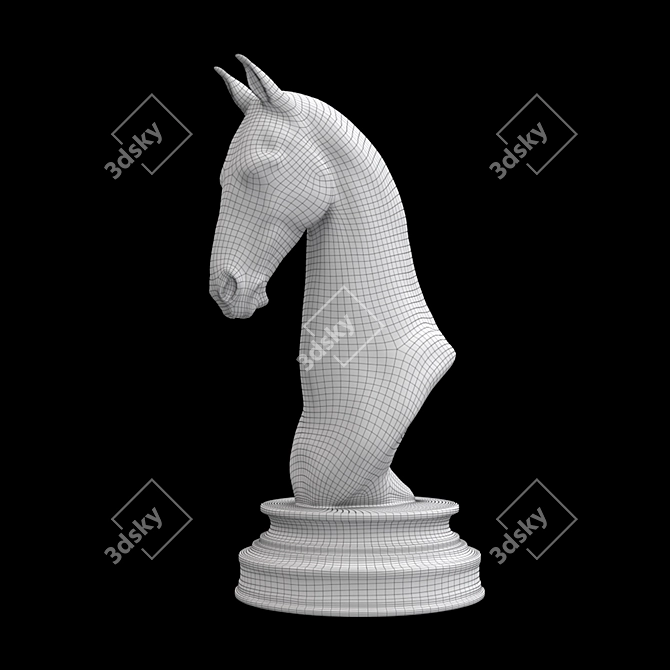 Elegant Stallion Art: High-Poly Horse Sculpture 3D model image 3