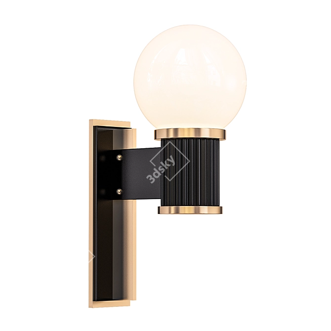 Modern Industrial Wall Sconce 3D model image 1