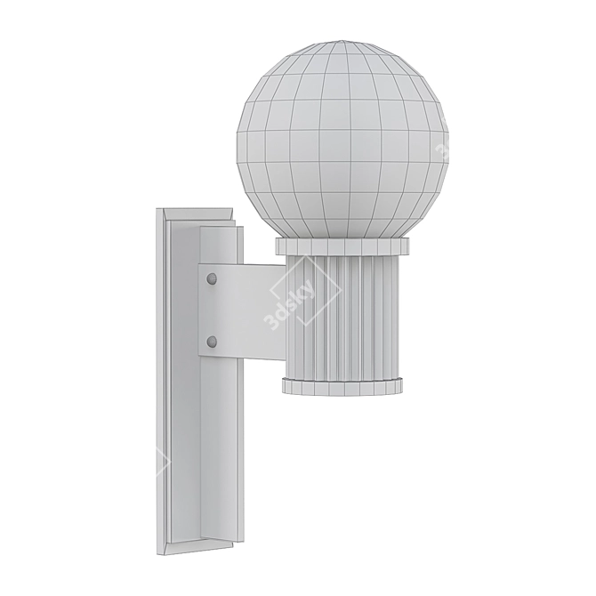 Modern Industrial Wall Sconce 3D model image 2