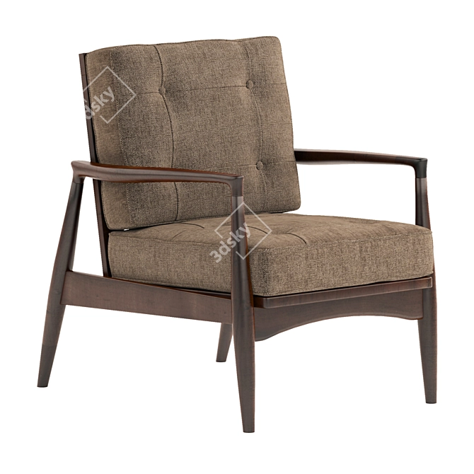 Elegant Augustus Armchair 3D model image 1