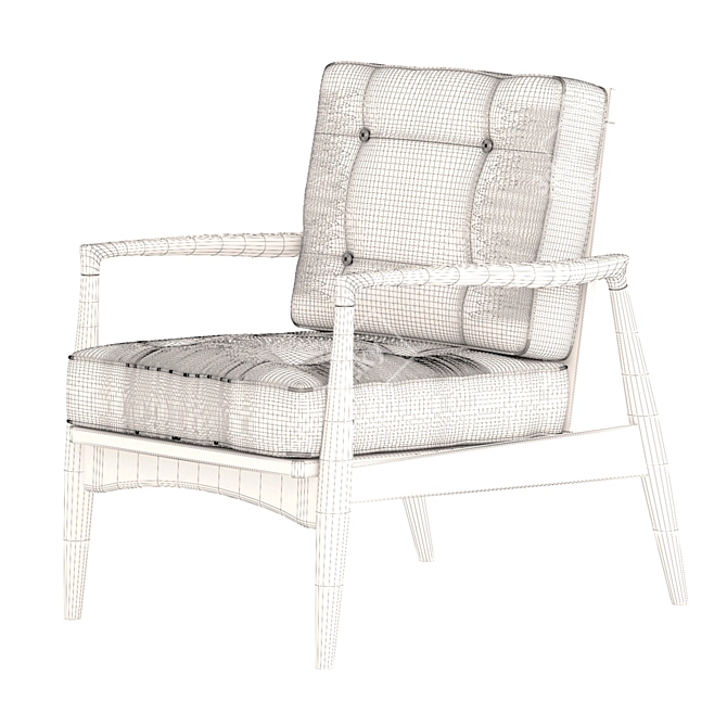 Elegant Augustus Armchair 3D model image 5