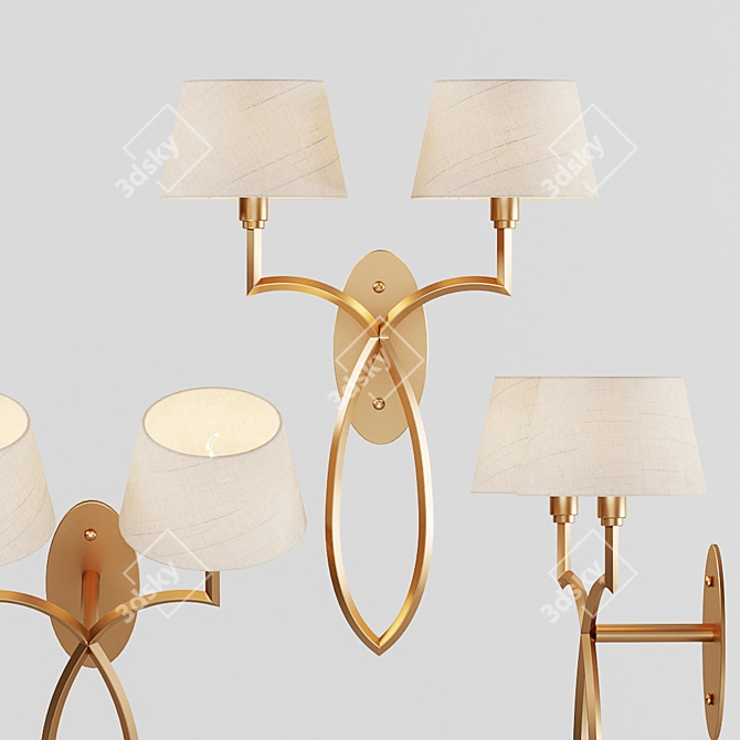 Elegant Florence Wall Lamp 3D model image 2