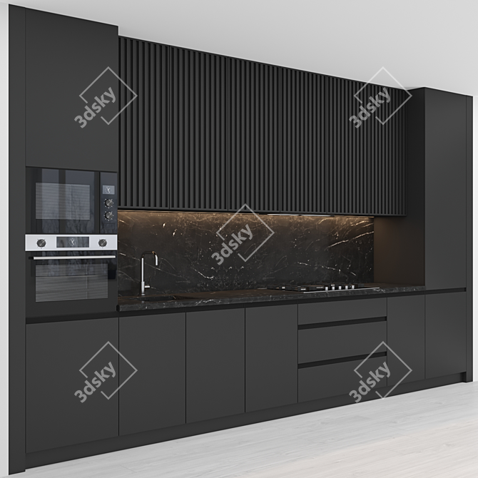 Modern Island Kitchen: Versatile, High-quality, Render-ready 3D model image 4