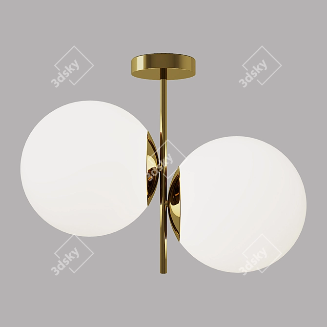 Jugen 2 Lights Ceiling Lamp 3D model image 2