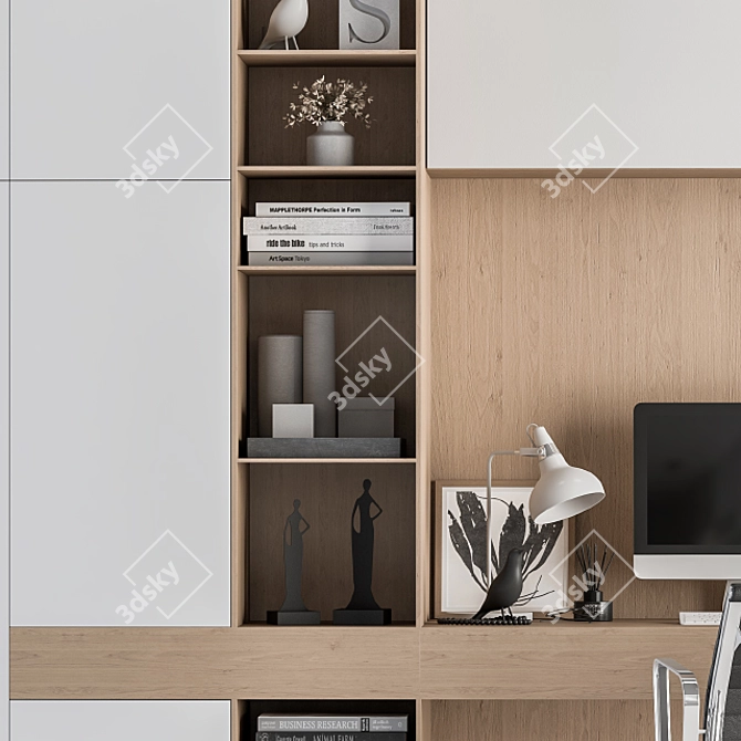 Elegant and Functional Home Office Furniture 3D model image 3