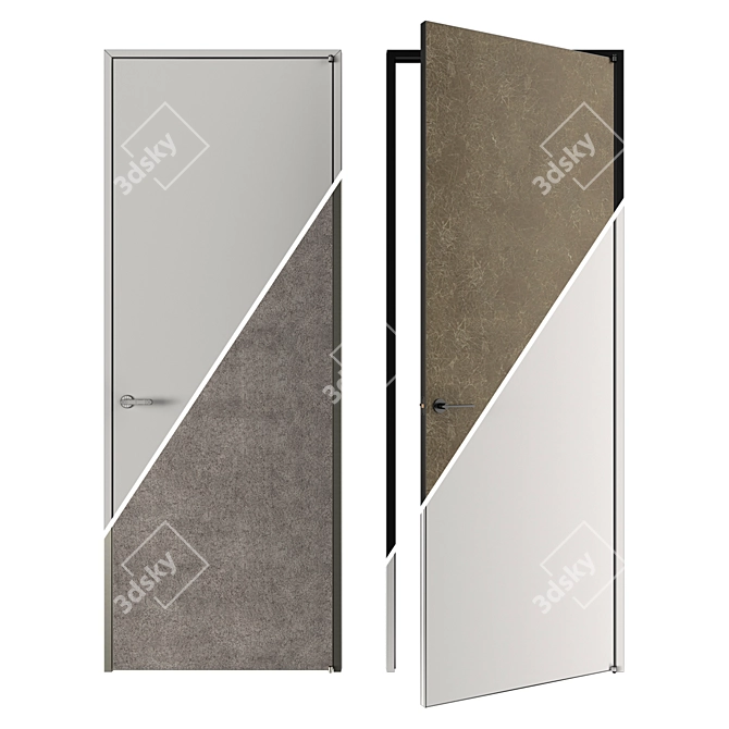 Aladin Swing Plain 04: Stylish Swing Door Design 3D model image 2