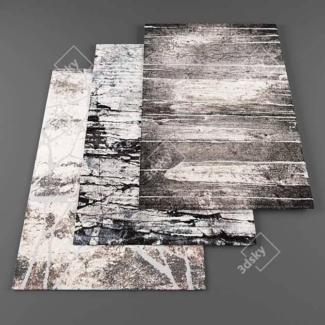 Modern High-Resolution Rugs Set 3D model image 1