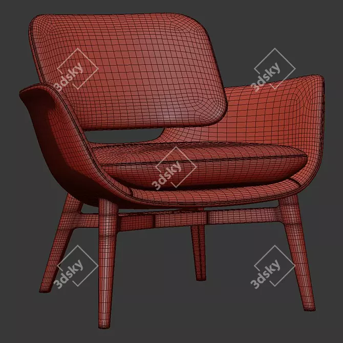 Elegant Comfort: Martha Armchair 3D model image 5