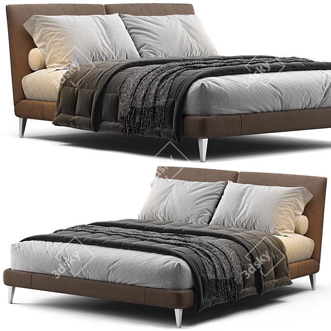 Maxalto Selene Modern Bed 3D model image 1