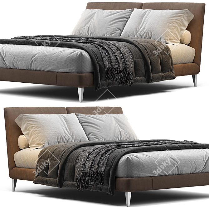Maxalto Selene Modern Bed 3D model image 2