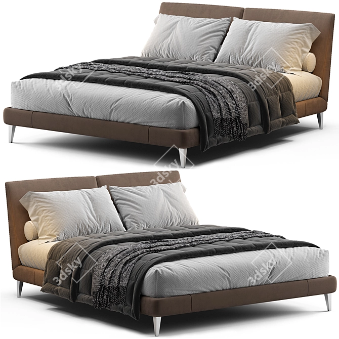 Maxalto Selene Modern Bed 3D model image 3