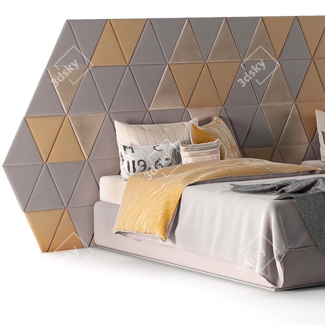 Convertible Single Bed Set with 5 Color Textures 3D model image 3