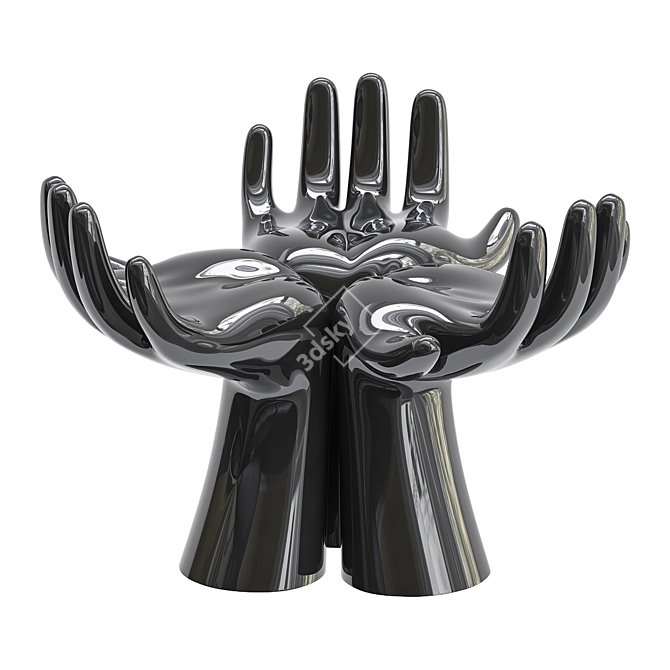 Elegant Hand Vase 3D model image 1