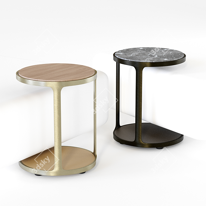 Poliform Creek Modern Coffee Table 3D model image 6