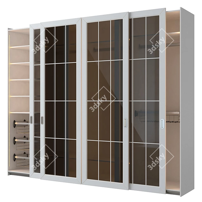 Sliding Wardrobe with PS10 Cinetto - Stylish & Functional 3D model image 1