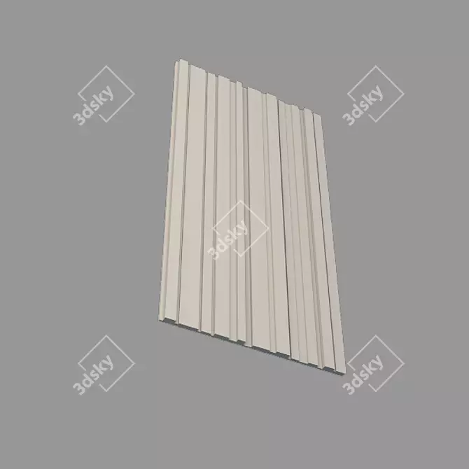 3D Wall Panel GP-14 | Elegant Gypsum Design 3D model image 1