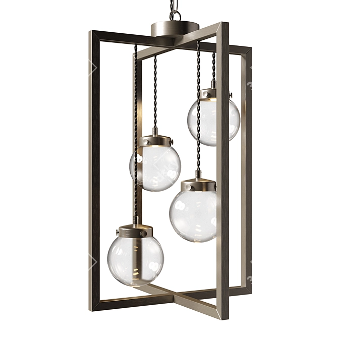 Chiswick 4-Light Pendant: Traditional Design, Modern Illumination 3D model image 3