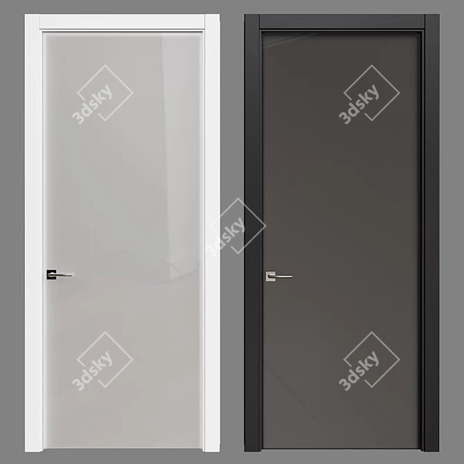 Elegant Interior Door Design 3D model image 2