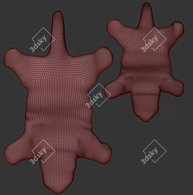 Giant Tiger Shaped Rug 3D model image 3