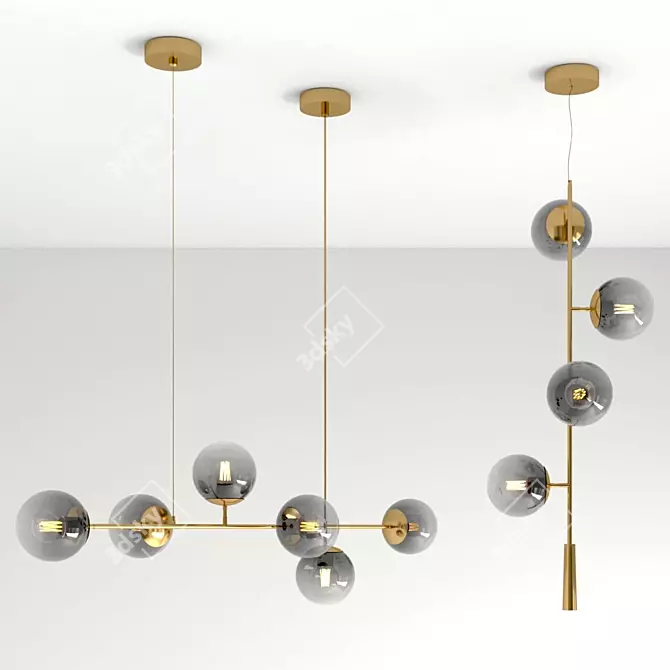 Gorgeous Olive Branch Chandelier 3D model image 2