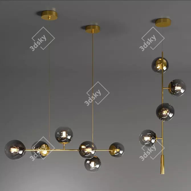 Gorgeous Olive Branch Chandelier 3D model image 3