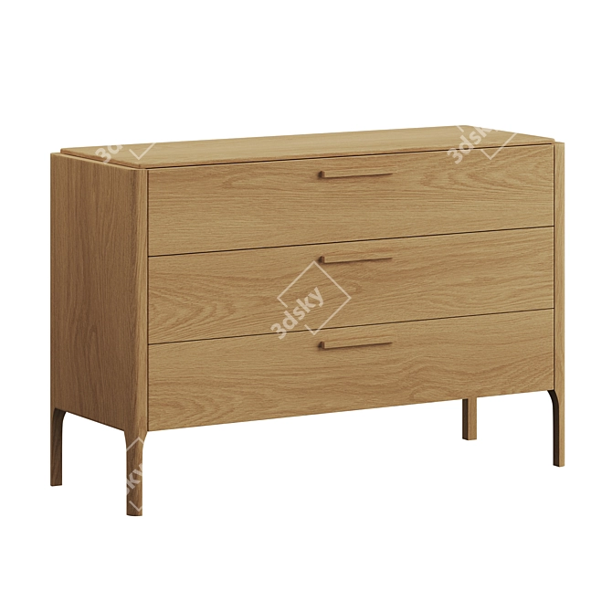 Modern Chic Chest of Drawers 3D model image 1