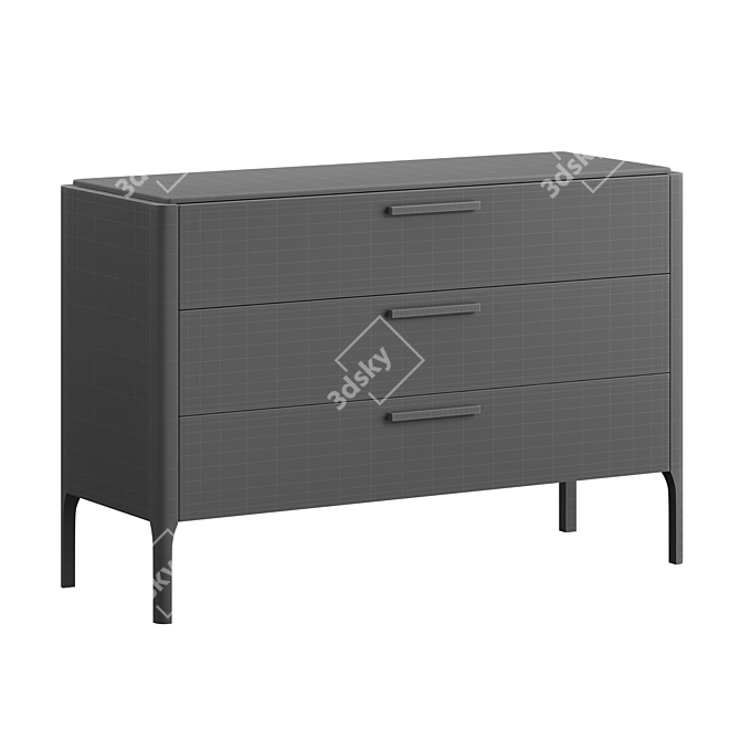 Modern Chic Chest of Drawers 3D model image 2