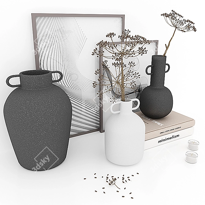 Decorative Vase Set 3D model image 3