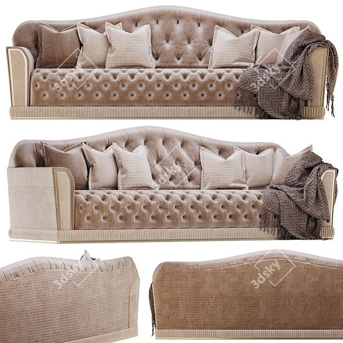 Luxury Melania Keoma Sofa 295x118 3D model image 2