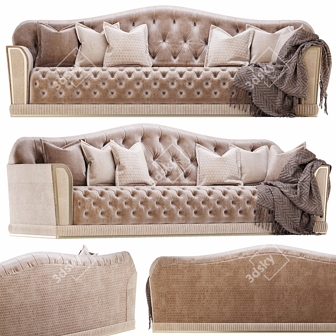 Luxury Melania Keoma Sofa 295x118 3D model image 4