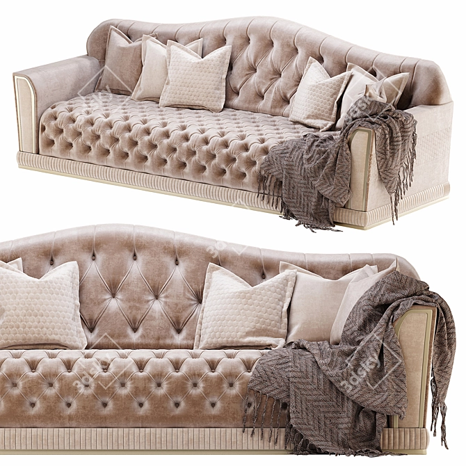 Luxury Melania Keoma Sofa 295x118 3D model image 5