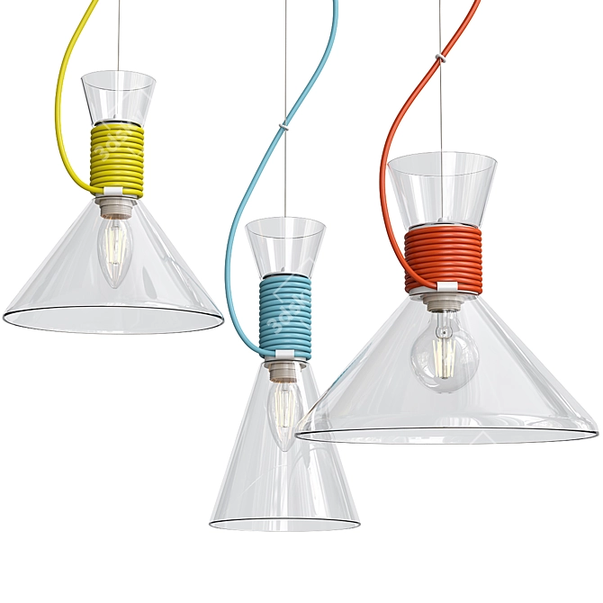 Vibrant Ropes Pendant Lamp 3D model image 1