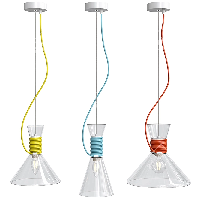 Vibrant Ropes Pendant Lamp 3D model image 2