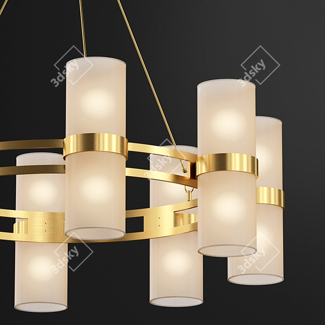 Elegant Tiburon Round Chandelier 3D model image 2