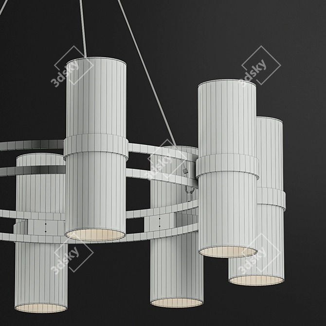 Elegant Tiburon Round Chandelier 3D model image 3