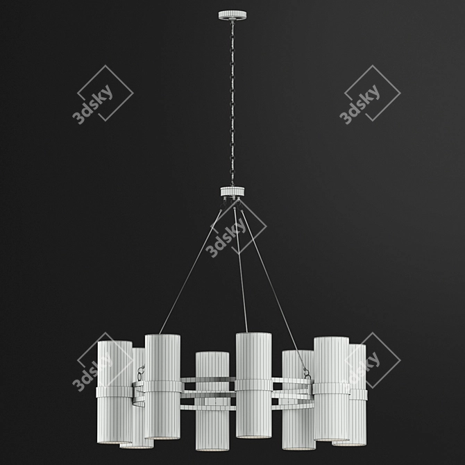 Elegant Tiburon Round Chandelier 3D model image 4