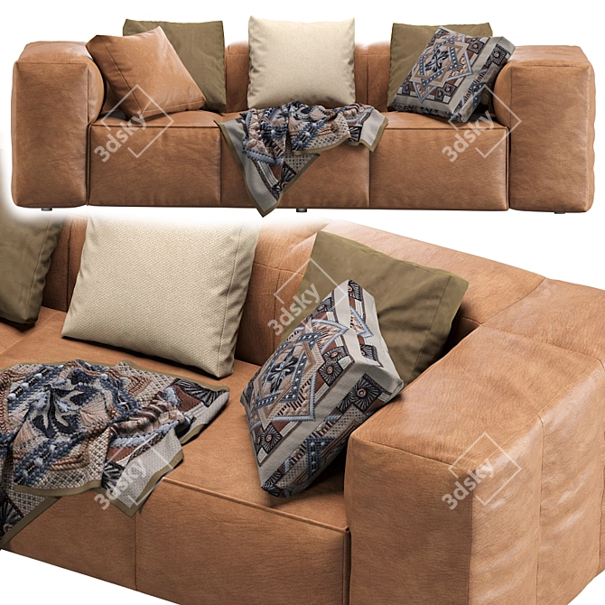 Coco Republic Elba Sofa: Modern Elegance for Your Home 3D model image 3