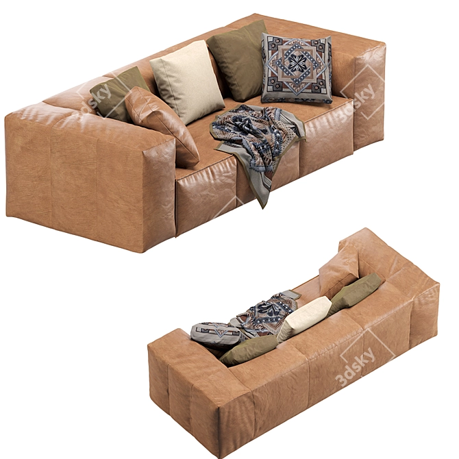Coco Republic Elba Sofa: Modern Elegance for Your Home 3D model image 4