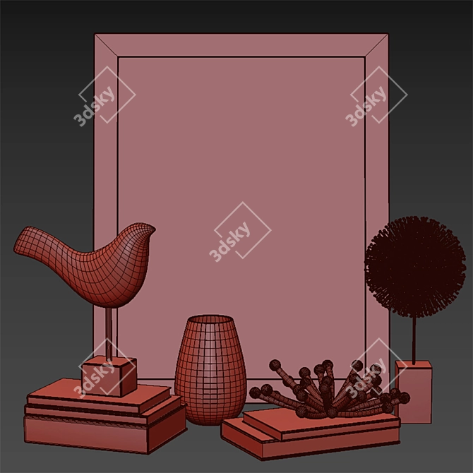 Elegant Home Decor Set 3D model image 4