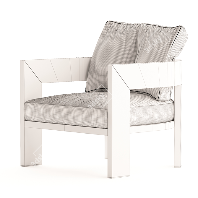Warhol Irok Garden Armchair: Stylish Outdoor Seating 3D model image 4