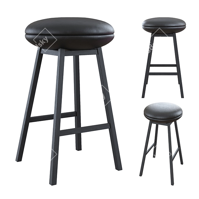 Sleek and Stylish Meridiani Stool 3D model image 1