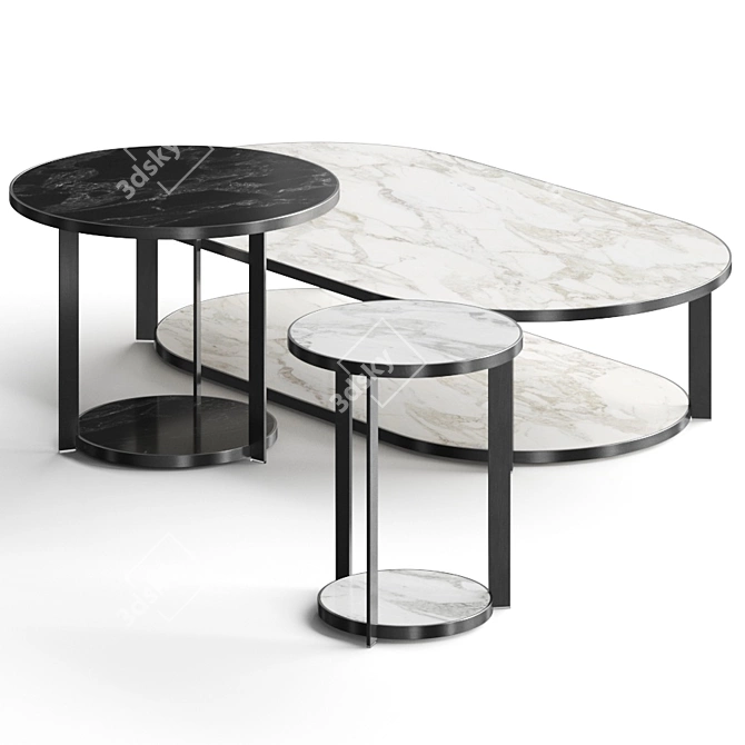 Flexform Fauno Coffee Tables - Versatile and Stylish 3D model image 1