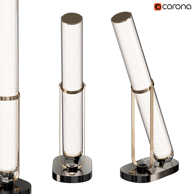 Elegant Marble Lamp 3D model image 1