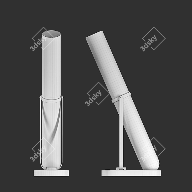 Elegant Marble Lamp 3D model image 3