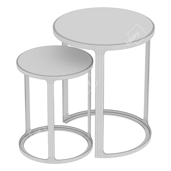 Tortuga Coffee Tables, Set of 2 3D model image 3