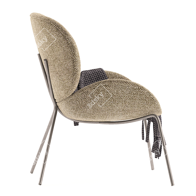 Contemporary Uchiwa Armchair: Stylish & Comfortable 3D model image 2