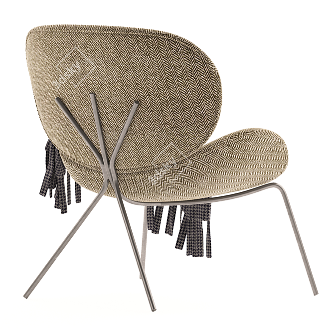 Contemporary Uchiwa Armchair: Stylish & Comfortable 3D model image 4