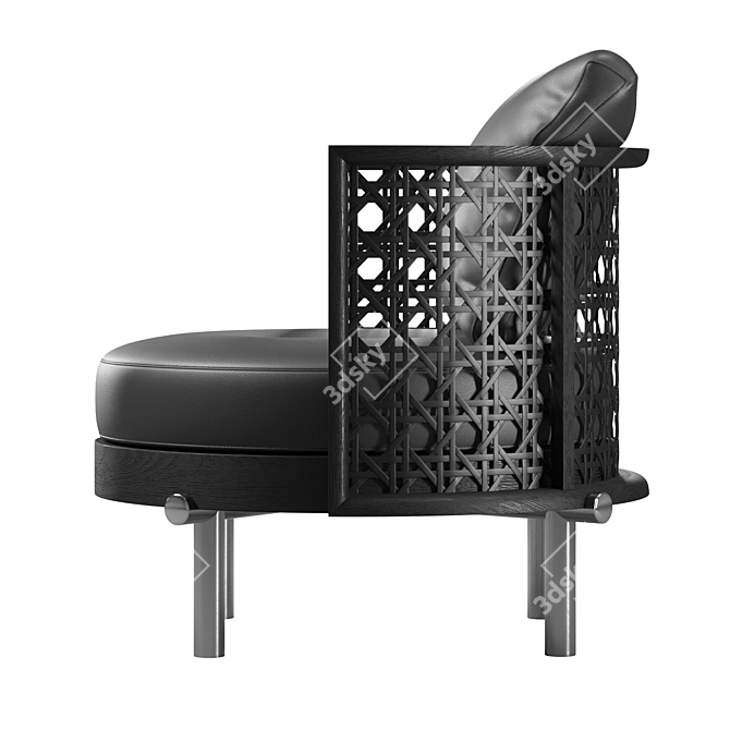 Elegant Minotti Torii Nest Armchair 3D model image 3