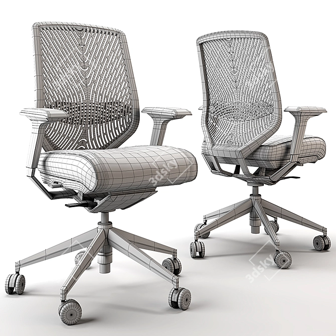 TechnoBack TNK Office Chair 3D model image 3