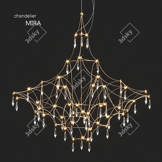 Quasar Mira Chandelier: Exquisite Illumination Masterpiece 3D model image 1